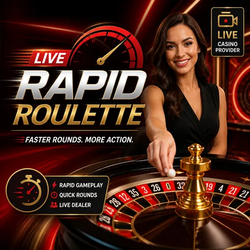 Live Rapid Roulette game thumbnail with live wheel