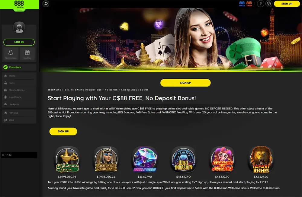 888 Casino Ca No Deposit Bonus