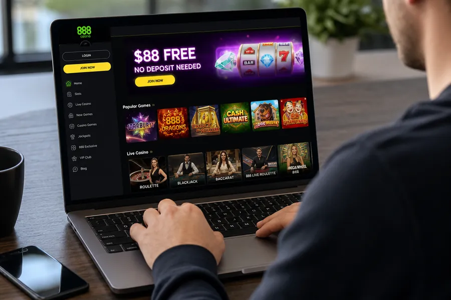 888 Casino Canada no-deposit registration steps