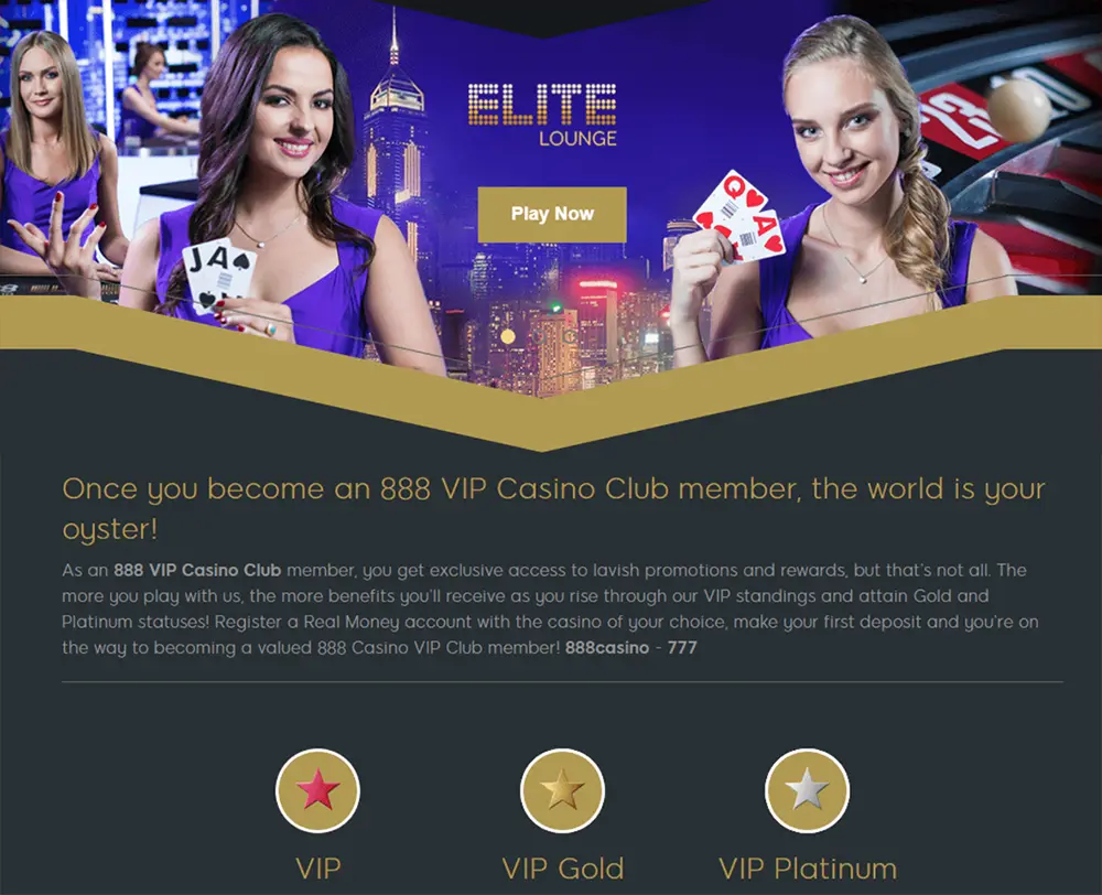 888 Casino VIP club
